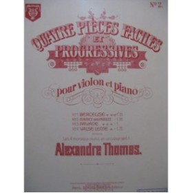 THOMAS Alexandre Romance sans Paroles Violon et Piano 1905