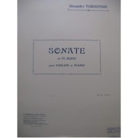 TCHEREPNINE Alexandre Sonate Fa Majeur Violon Piano 1923