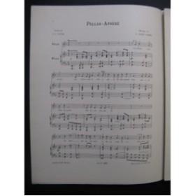 SAINT-SAËNS Camille Pallas-Athèné Chant Piano 1894
