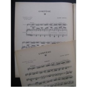 DEBUSSY Claude Cortège Violon Piano 1906