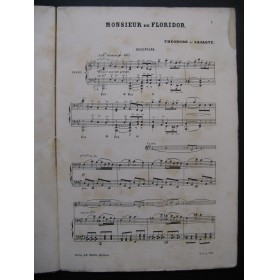 DE LAJARTE Théodore Monsieur de Floridor Opéra Dédicace ca1880