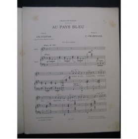 CHAMINADE Cécile Au Pays Bleu Chant Piano 1898