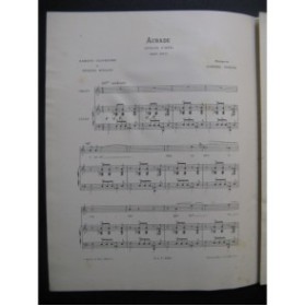 PIERNÉ Gabriel Aubade Chant Piano 1894
