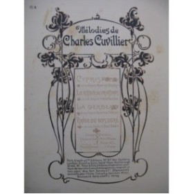 CUVILLIER Charles La Gerbe Chant Piano 1898