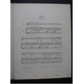 STOJOWSKI Sigismund Adieu Chant Piano 1911
