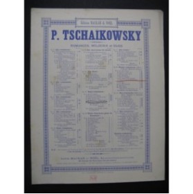 TSCHAÏKOWSKY Piotr Chanson de la Bohémienne Chant Piano ca1897