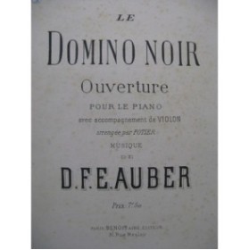 AUBER D. F. E. Le Domino Noir Violon Piano XIXe siècle