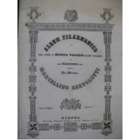 BERTOROTTI Marcellino Album Filarmonico No 1 Chant Piano ca1830