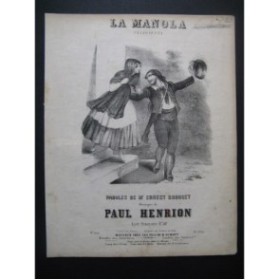 HENRION Paul La Manola Chant Piano ca1848