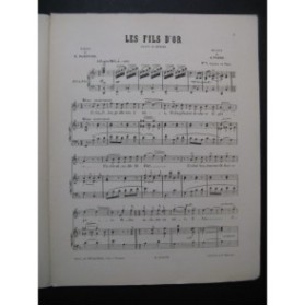 FAURE J. Les Fils d'Or Chant Piano ca1870