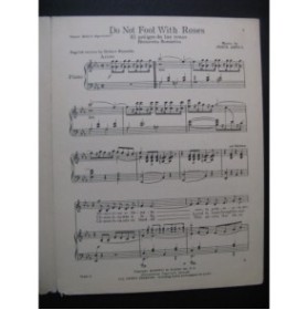 AROCA Jesus Do Not Fool With Roses Chant Piano 1926