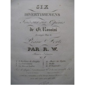 ROSSINI G. Il Otello Ouverture Piano ca1820