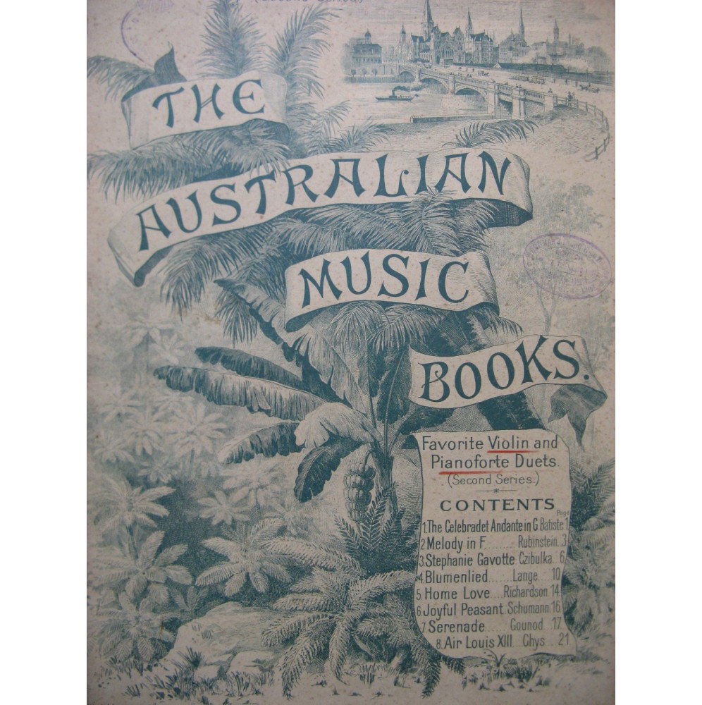 The Australian Music Books 8 pièces Violon Piano