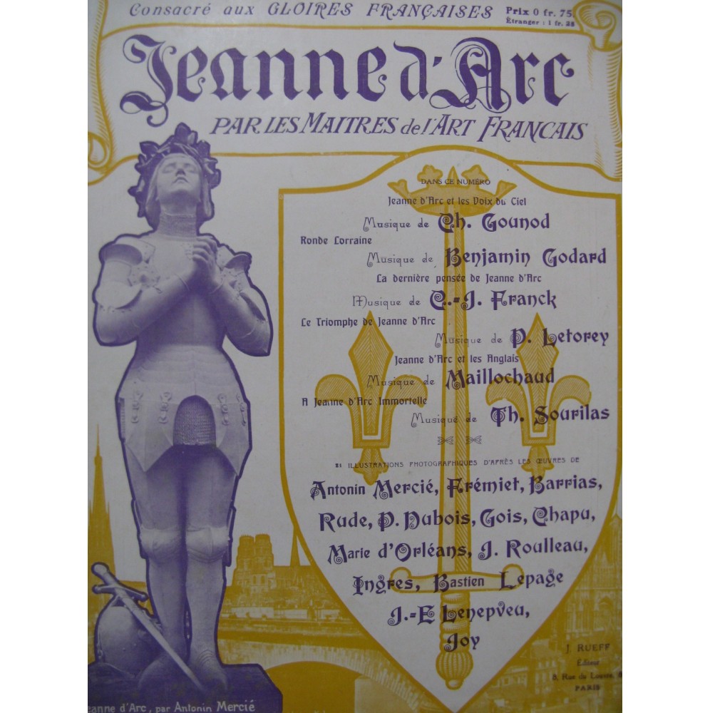 Jeanne d'Arc par les Maîtres de l'Art Français Chant Piano 1909