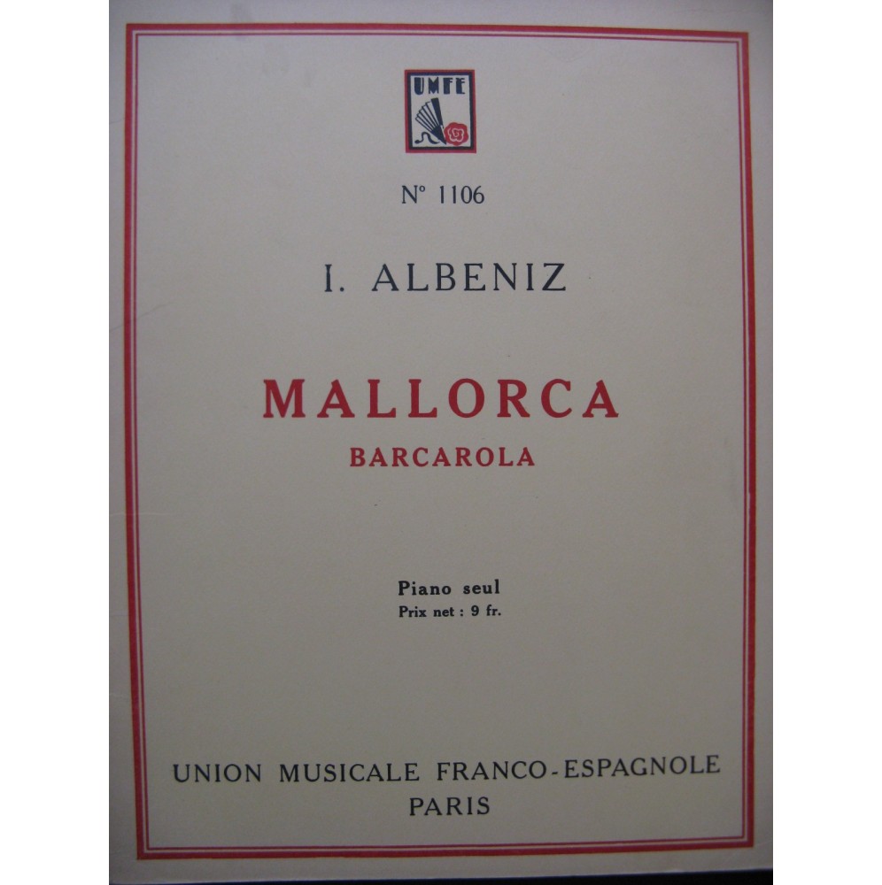 ALBENIZ Isaac Mallorca Piano 1930