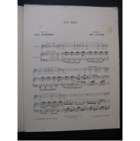 D'OLLONE Max Ici-Bas Chant Piano 1912