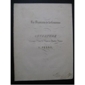 AUBER D. F. E. Les Diamans de la Couronne Ouverture Piano 4 mains 1841
