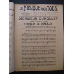 La Musique pour Tous Monsieur Dumollet Opérette Chant Piano