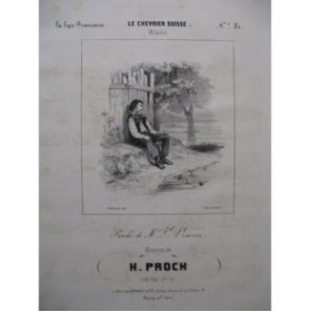 PROCH Heinrich Le Chevrier Suisse Chant Piano ca1840