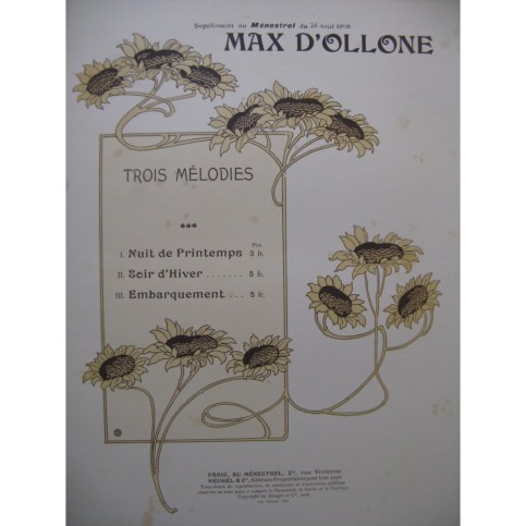 D'OLLONE Max Nuit de Printemps Chant Piano 1906