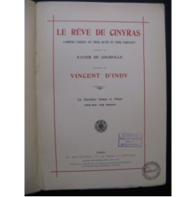 D'INDY Vincent Le Rêve de Cinyras Opéra Chant Piano 1927