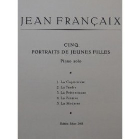 FRANÇAIX Jean Cinq portraits de Jeunes Filles Piano 1937