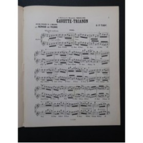 TOBY H. P. Gavotte Trianon Piano 4 mains 1882