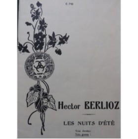 BERLIOZ Hector Les Nuits d'été Chant Piano 1984