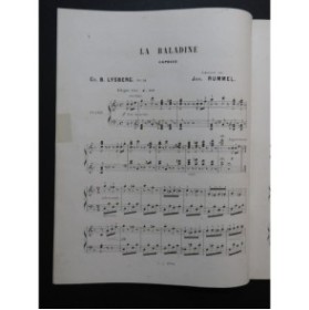 LYSBERG Ch. B. La Baladine Caprice Piano ca1876