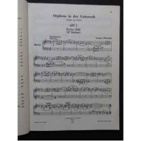 OFFENBACH Jacques Orpheus in der Unterwelt Opérette Chant Piano