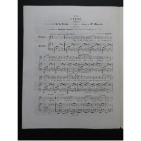 MASINI F. L'Exilé Chant Piano ca1840