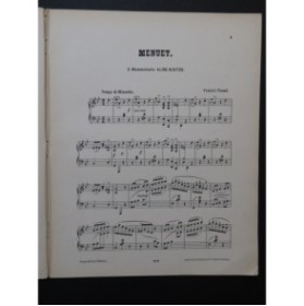 THOMÉ Francis Menuet Piano XIXe siècle