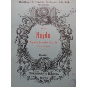 HAYDN Joseph Symphonie No 11 Piano Flûte Cordes