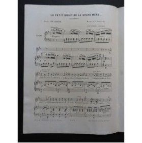 MARTYNS N. Le Petit doigt de la Grand'mère Chant Piano ca1850