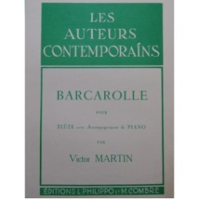 MARTIN Victor Barcarolle Flûte Piano 1960