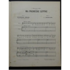 CHAMINADE Cécile Ma première lettre Chant Piano ca1893