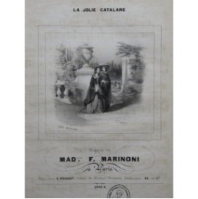 MARINONI F. La Jolie Catalane Chant Piano ca1840