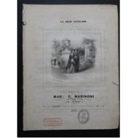 MARINONI F. La Jolie Catalane Chant Piano ca1840