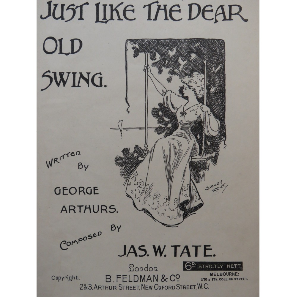 TATE Jas. W. Just Like The Dear Old Swing Chant Piano