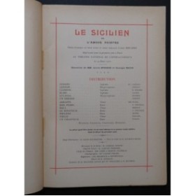 LETOREY Omer Le Sicilien ou l'Amour Peintre Opéra Chant Piano 1930