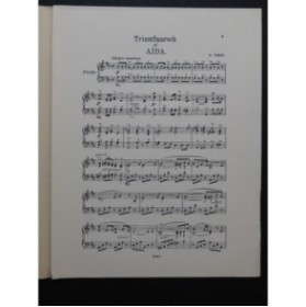 VERDI Giuseppe Triumf Marsch af Aida Piano 1949