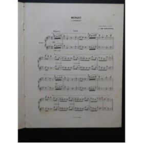 BOCCHERINI Luigi Menuet Piano 4 mains 1877