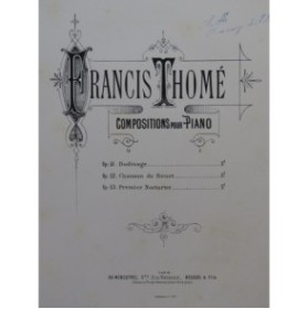 THOMÉ Francis Badinage Piano ca1890