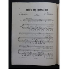 RUBINSTEIN Anton Fleur des Montagnes Chant Piano