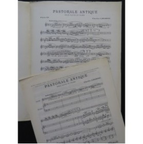 LHOMME Charles Pastorale Antique Flûte Piano 1965