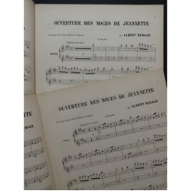MASSÉ Victor Les Noces de Jeannette Opéra Ouverture 2 Pianos 8 mains 1885
