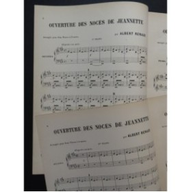 MASSÉ Victor Les Noces de Jeannette Opéra Ouverture 2 Pianos 8 mains 1885