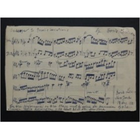 LEVENSON Boris Cadenza to Proch's Variations Manuscrit 1921