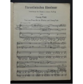 FUHR Georg Florentinisches Abenteuer Chant Piano 1940