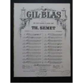 SEMET Théophile Gil-Blas No 12 Chant Piano ca1860